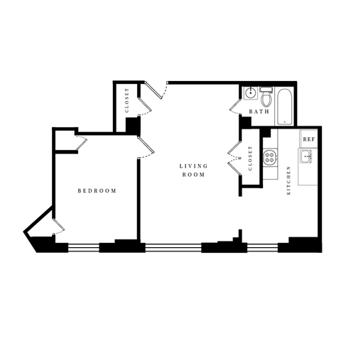 a floor plan of a house with an open floor plan