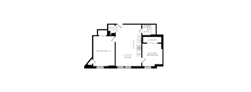 a floor plan of a house with an open floor plan with bedrooms and a plan