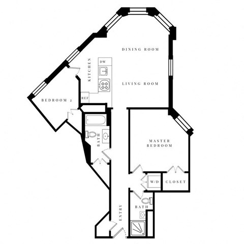 a floor plan of a staggered staggered house with two floors