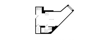 a floor plan of a house with a attic floor and a staircase