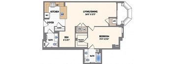 a floor plan of a house with bedrooms and a living room