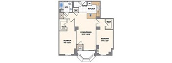 a floor plan of a house with a mix of bedrooms and baths