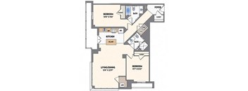 a floor plan of a house with bedrooms and a staircase
