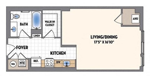 the floor plan of a small floor plan with a closet and a bedroom