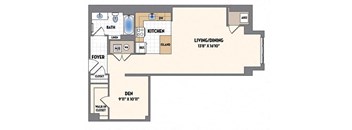 the floor plan of a small house with bedrooms and a living room