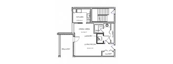 a floor plan of a house with bedrooms and a living room
