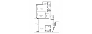 a floor plan of a house with two floors and a garage