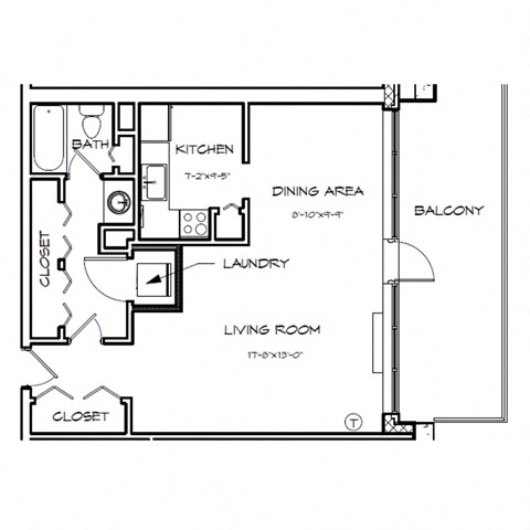 a floor plan of a house with a bedroom and a living room