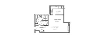 a floor plan of a house with bedrooms and a living room