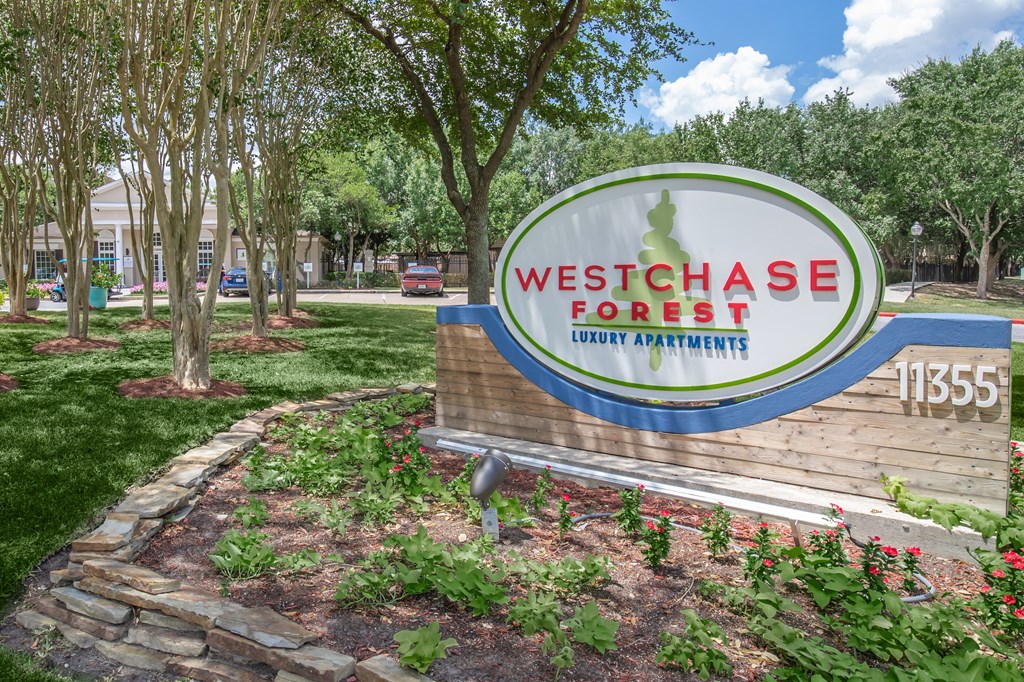 Affordable Houston Texas Apartments – Westchase Forest – Photo of monument sign for westchase forest apartments