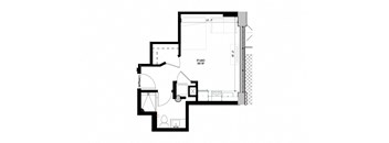 floor plan of 5525 sq ft of renovated apartment at the residences at stadium estates