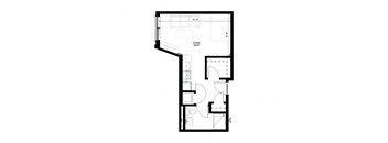 floor plan of the renovated apartment