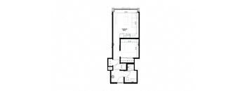 floor plan of the 1100 sq ft roommates apartment