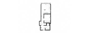 floor plan of the 1100 sq ft roommates apartment