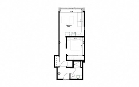 floor plan of the 1100 sq ft roommates apartment