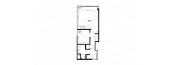 floor plan of the 1128 sq ft modestly sized apartment