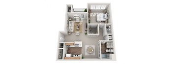 The Gray 1-bed/1-bath 759?sq?ft floorplan at Enclave at Wolfchase, a pet-friendly community in Cordova, TN.