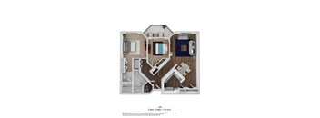 2 Bed, 2 Bath, 1110 sq. ft. GR floor plan