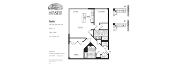 A black and white image of a floor plan for a property called Oyster Riptide.