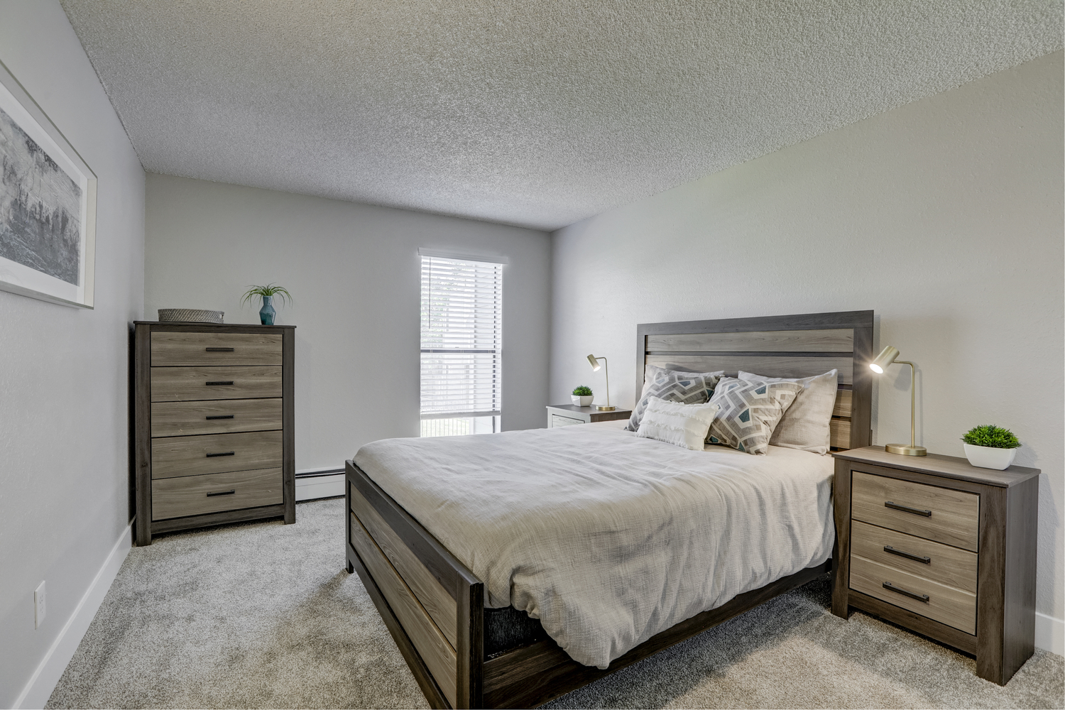 bedroom with large window