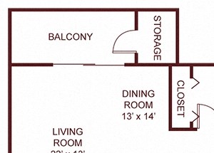 3 Bed, 2 Bath, 1310 sq. ft. Serena floor plan