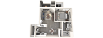 a floor plan of a 1 bedroom apartment