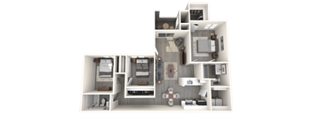 a floor plan of a 1 bedroom apartment