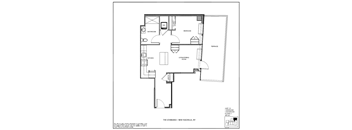 A black and white image of a floor plan for a unit in New Rochelle, NY.