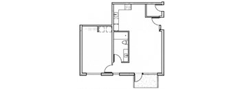 a small floor plan of a house