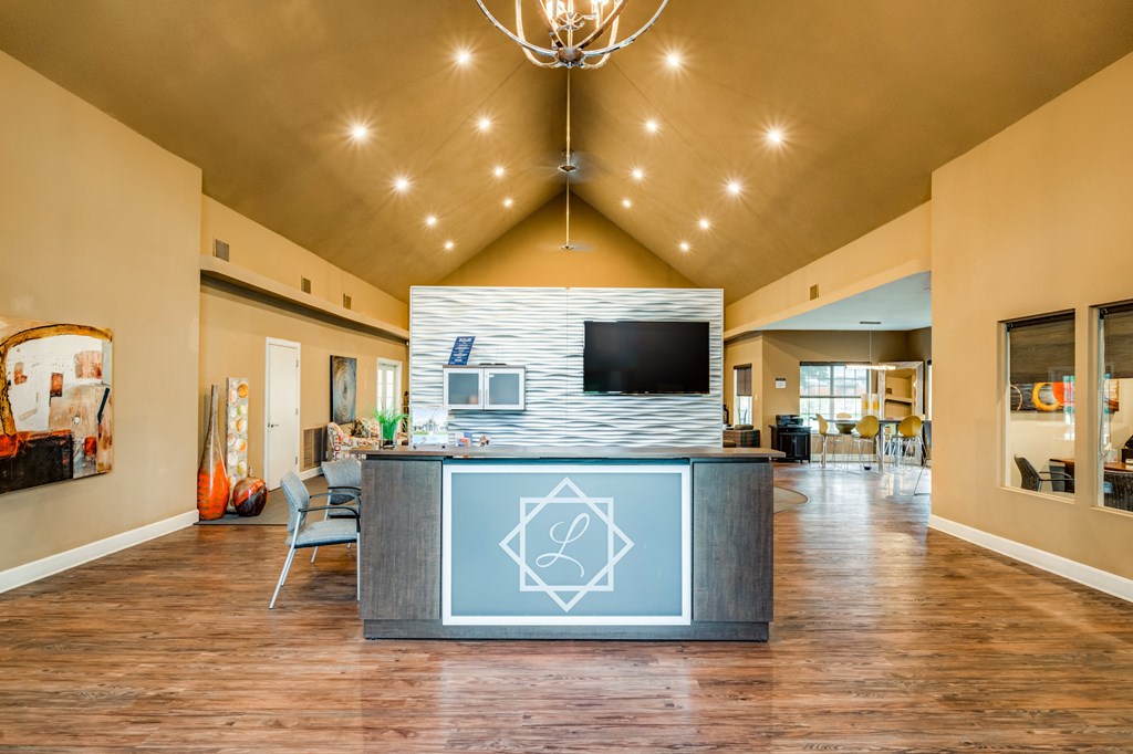 the lobby at the Leasing Office