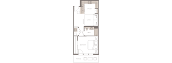 a floor plan of a bedroom apartment
