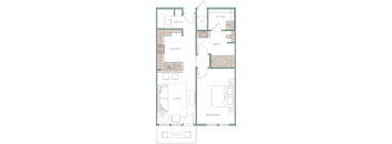 a floor plan of a two bedroom apartment