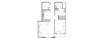 a floor plan of a two bedroom apartment