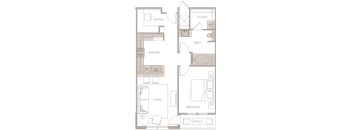 a floor plan of a two bedroom apartment
