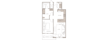 a floor plan of a bedroom apartment