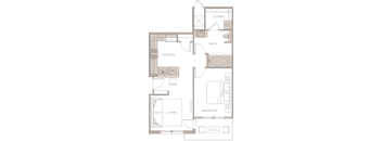 a floor plan of a bedroom apartment