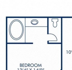 Vintage Pointe Las Vegas One Bedroom Floor Plan 1 Bed, 1 Bath, 814 sq. ft. A1