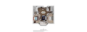 2 Bed - 2 Bath 1,154 sq. ft. IR floor plan