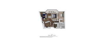 2 Bed - 2 Bath 1,170 sq. ft. JR floor plan