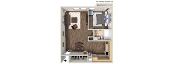 1 bedroom apartment floor plan
