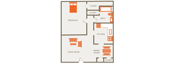 1 bedroom apartment floor plan
