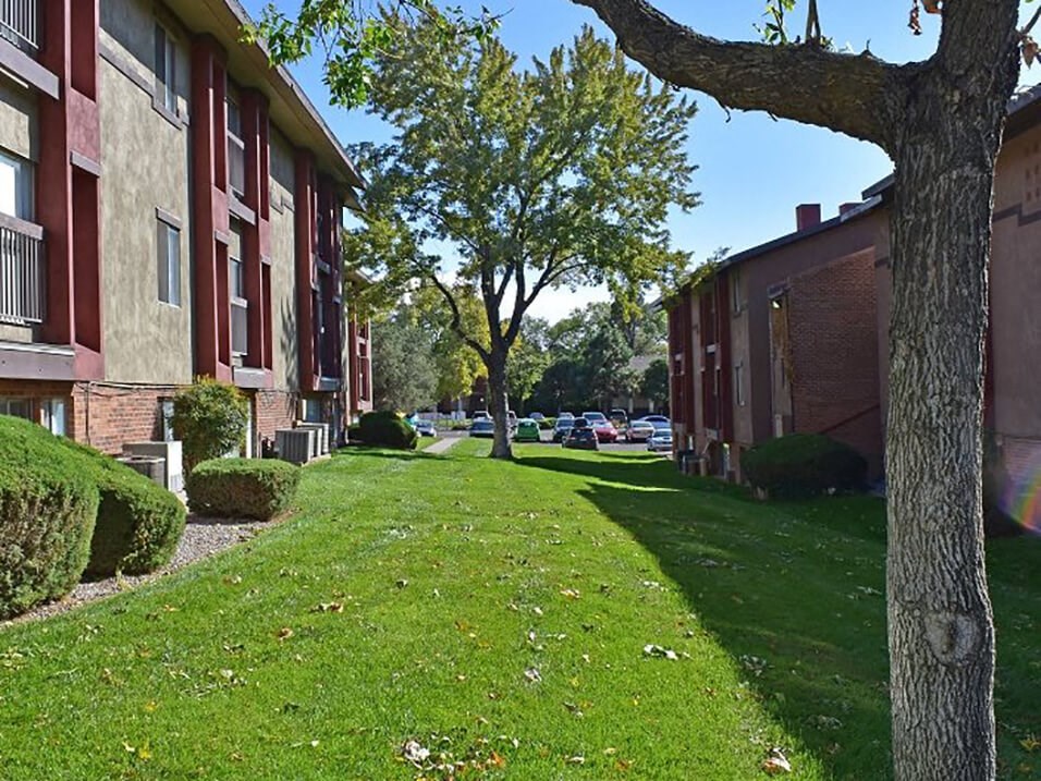 apartments with shade trees