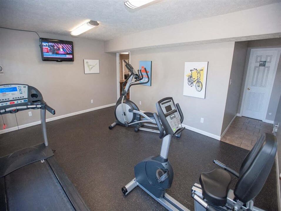 apartment fitness center at Post House North Apartments