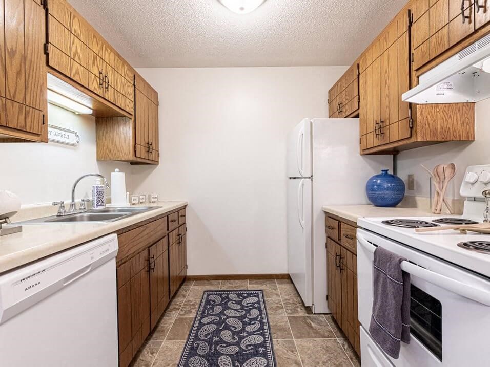 fully equipped kitchens at Uppertown Apartments