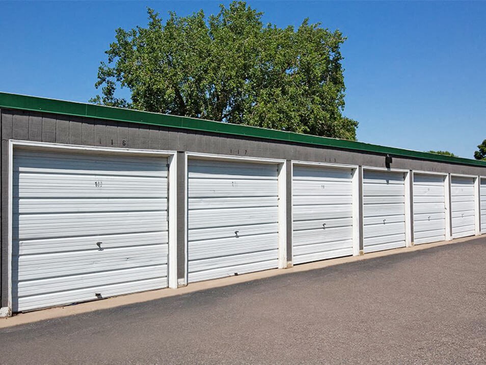 Detached garages at Eden Park Apartments