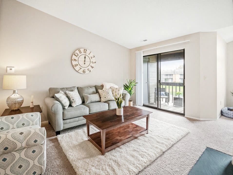 Apartment Living Room with Balcony