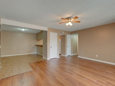 open apartment layout at Eastgate Apartments