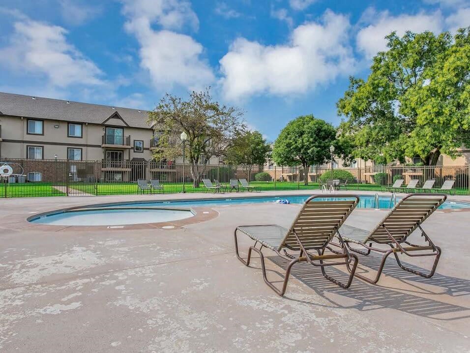 Swimming pool at Morgans Landing Apartments