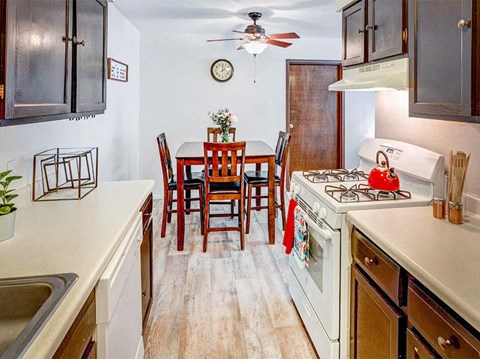 kitchen at Stone Grove apartments