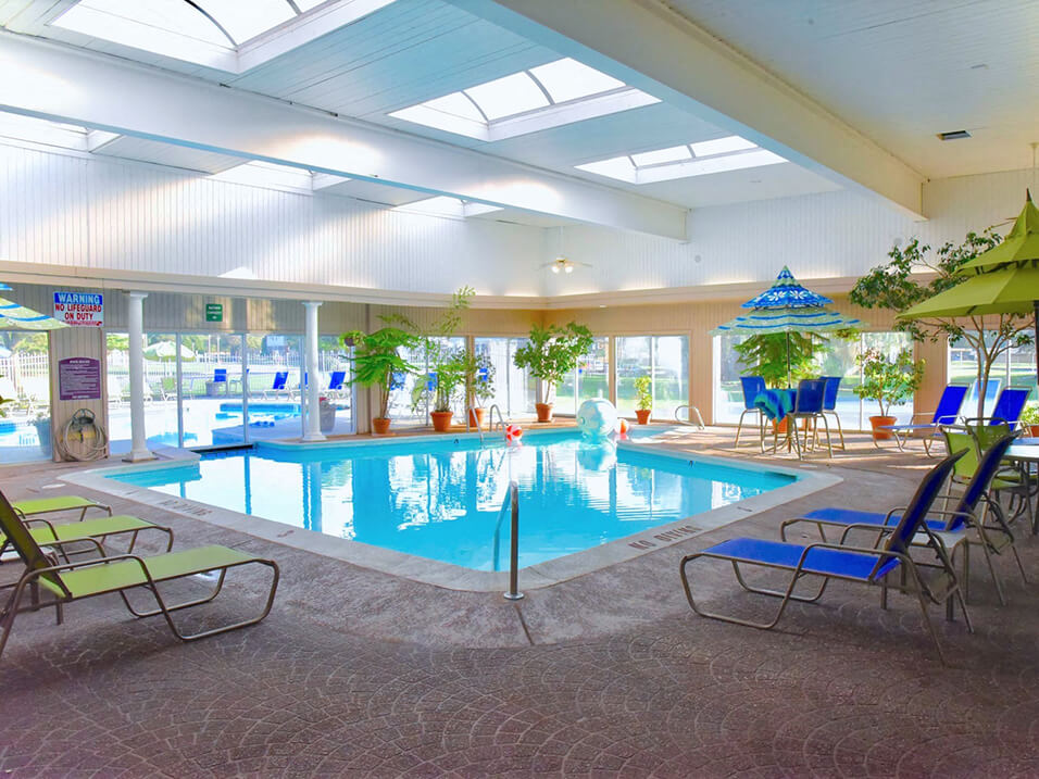 apartments with heated indoor/outdoor pool